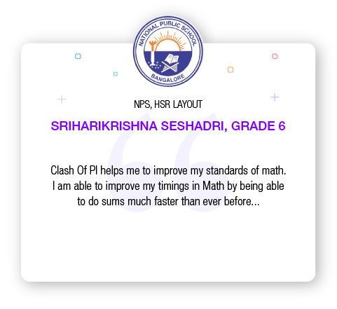 Clash of pi Testimonials
